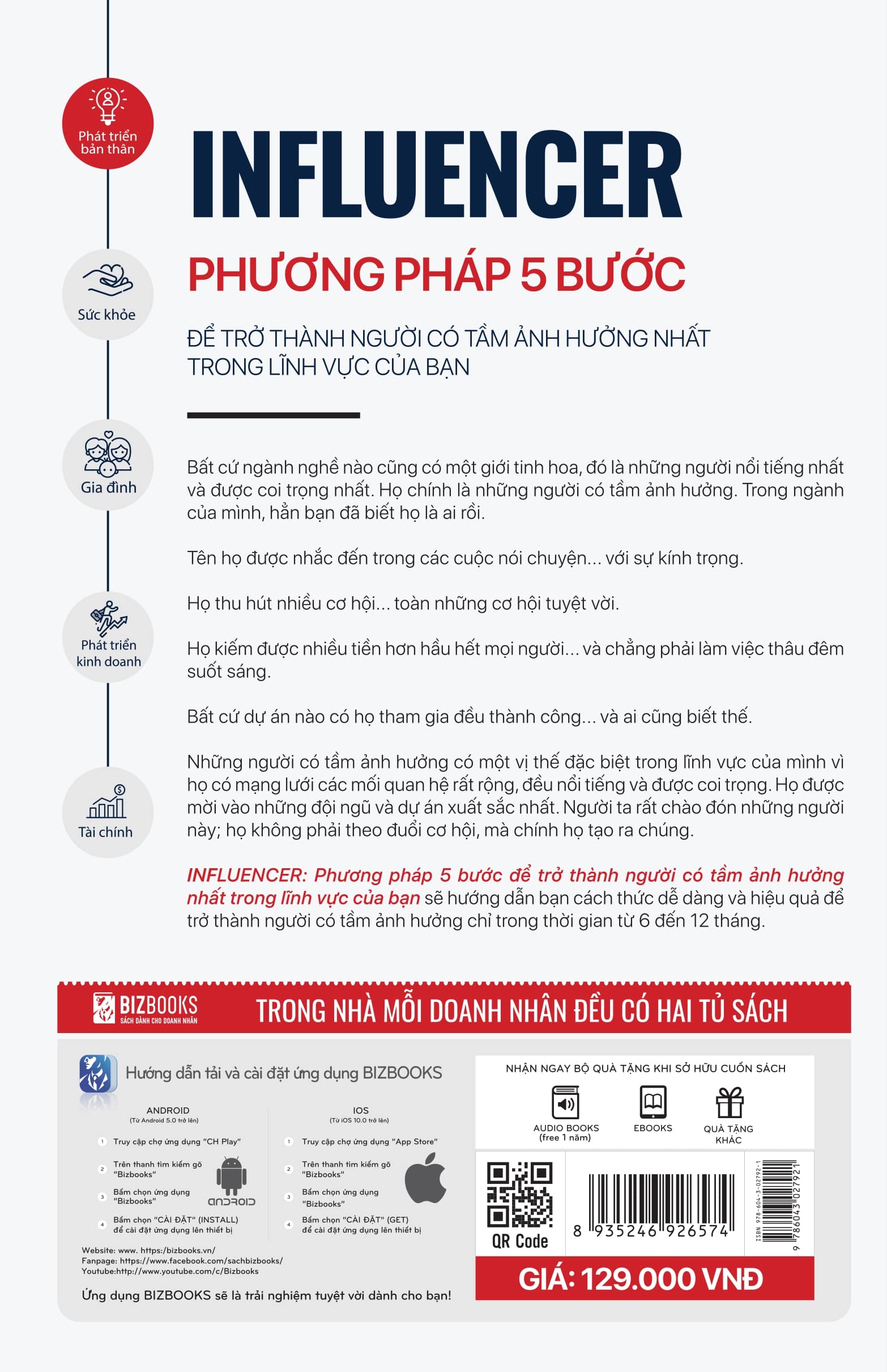  Influencer - Phương pháp 5 bước để trở thành người có tầm ảnh hưởng nhất trong lĩnh vực của bạn